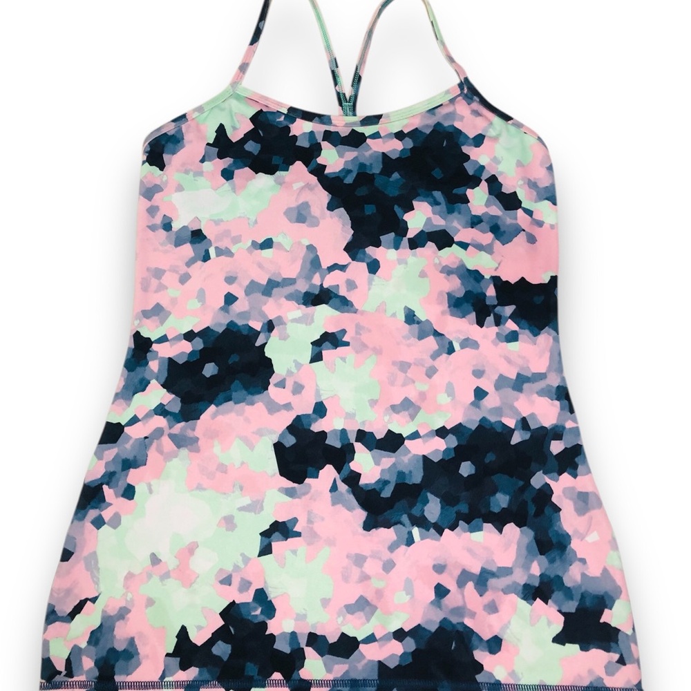 Lululemon Athletica Pink and Blue Artistic Tank